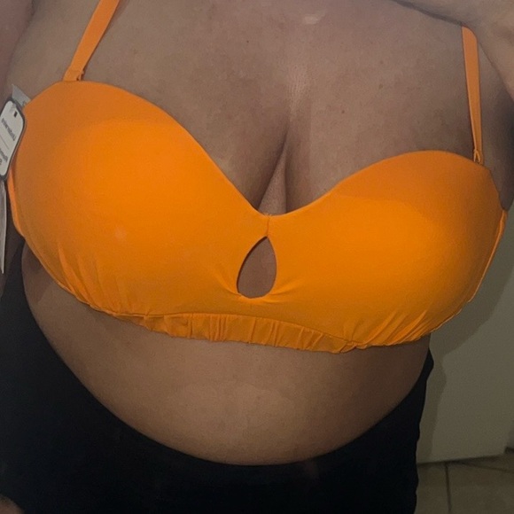 New Orange pushup padded bikini top Medium - Picture 11 of 11